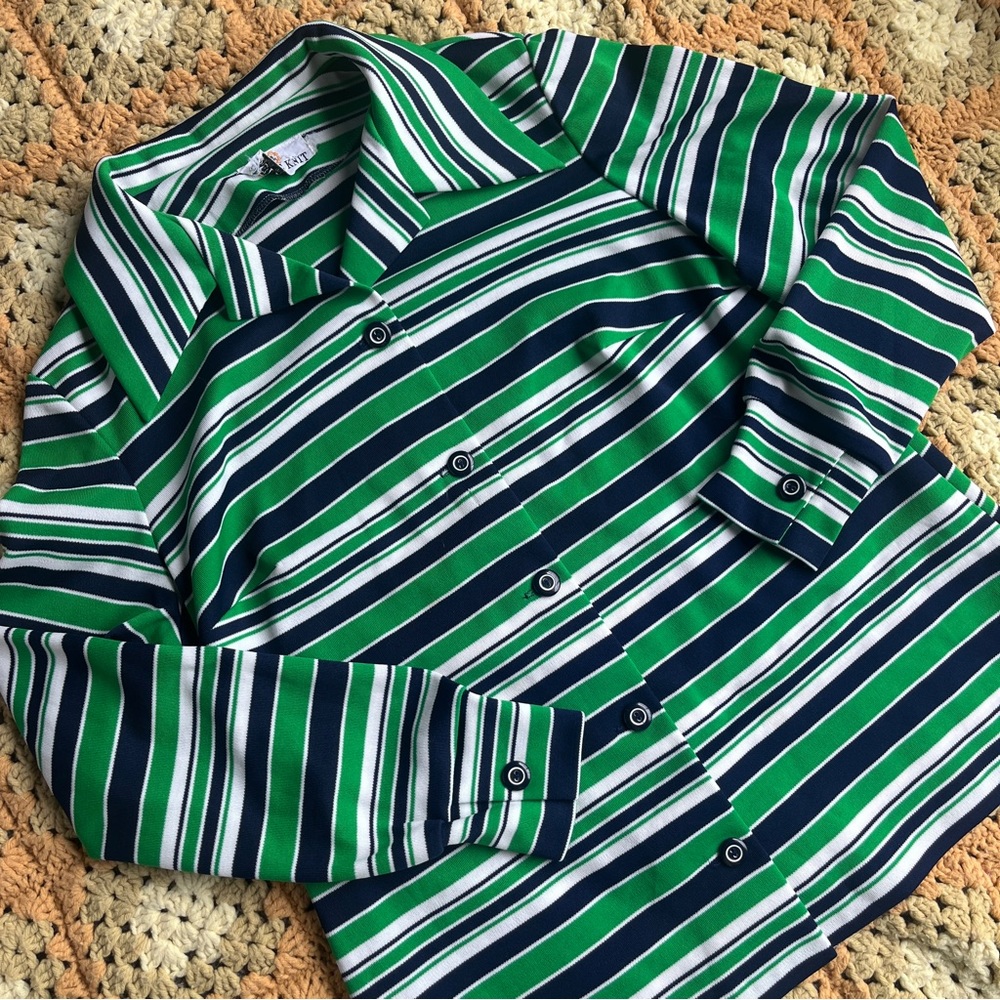 VTG Striped Butte Knit Polyester Top